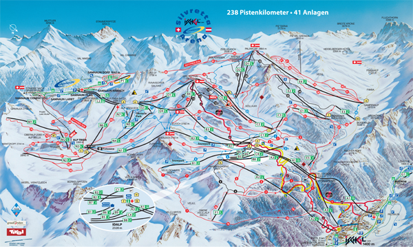 Silvretta Arena Ischgl map