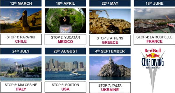 Red Bull Cliff Diving 2011 - calendar