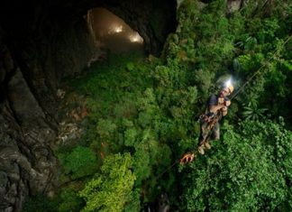 Един от отвесите на Hang Son Doong