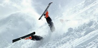 Как да падаме правилно при ски