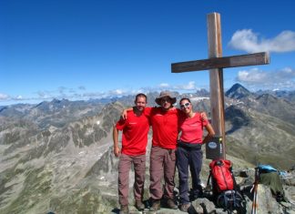 Иван, Живко и Таня. Връх Schwarzhorn 3147 м, Швейцария