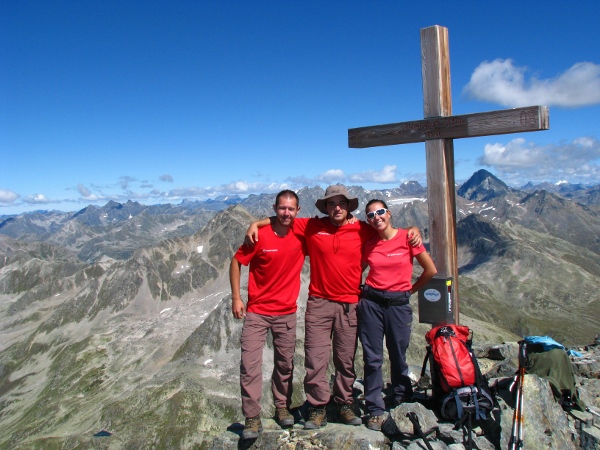 Иван, Живко и Таня. Връх Schwarzhorn 3147 м, Швейцария