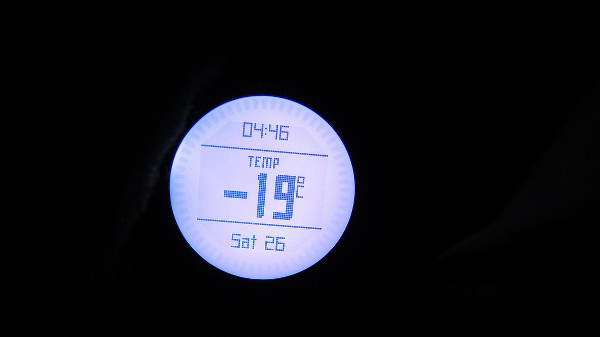 Часовникът на Боян, -19 градуса