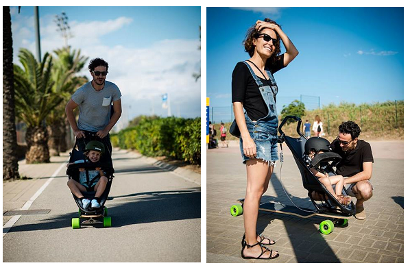 Лонгборд + детска количка в едно