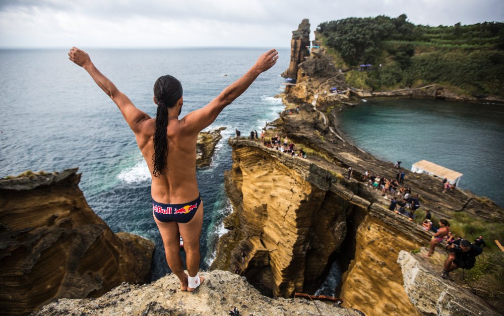 Орландо Дюк. Снимка: Red Bull Cliff Diving