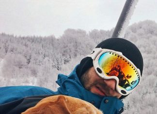 Куче-сноубордист