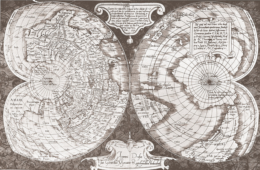 Стара карта на Антарктика.