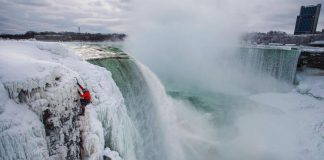 Ледено катерене, Ниагарски водопад