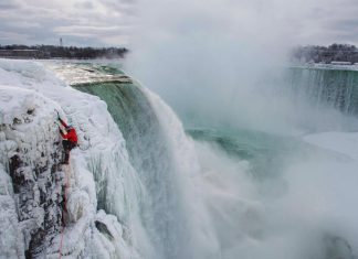 Ледено катерене, Ниагарски водопад