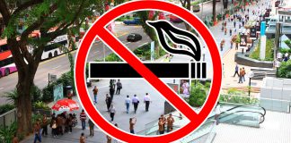 Забрана за пушене на открито в Сингапур