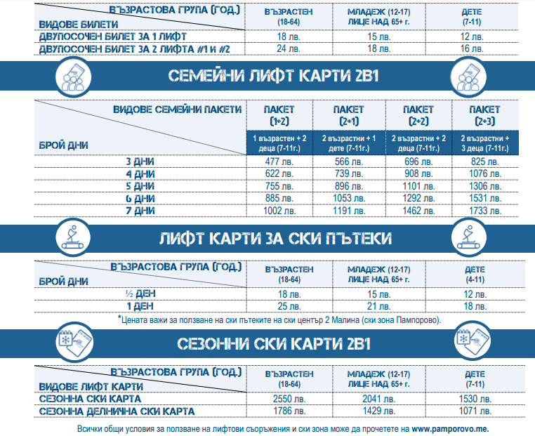 Пампорово, цени за сезон 2022/2023 (2)