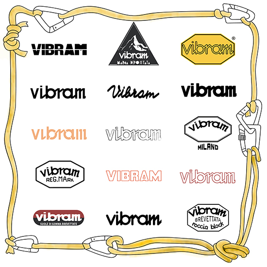 Логото на Vibram през годините