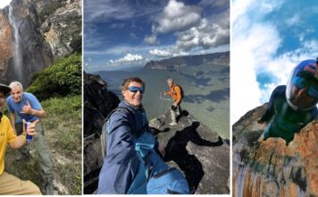 Весо Овчаров и Иво Нинов скочиха от най-високия водопад на земята