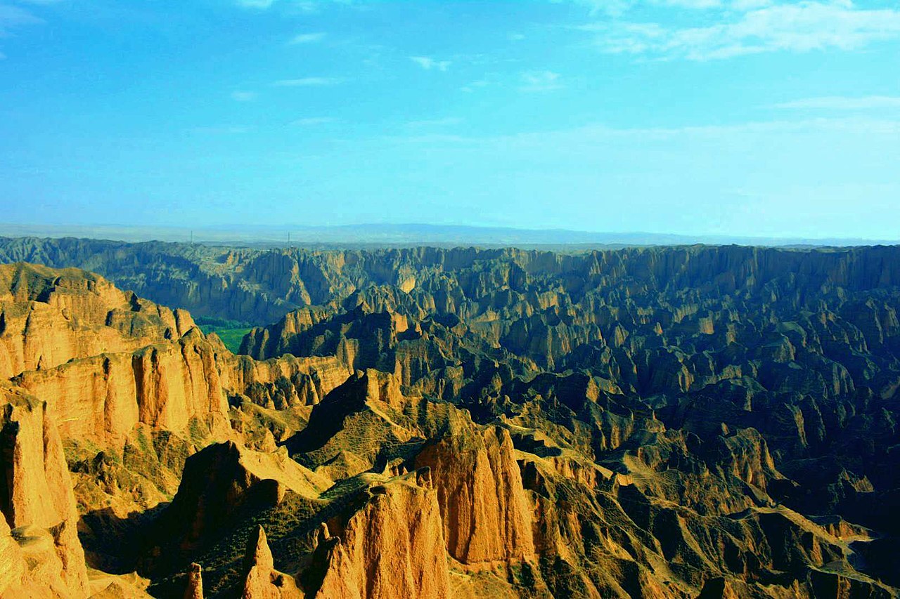 Планината Yellow river stone forest, в която се е провел Gansu ultramarathon 