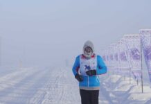 Кадър от екстремния маратон „Полюсът на студа - Оймякон“