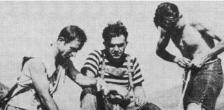 14 часа на 23 август 1938 година: Георги Стоименов, Константин Саваджиев и Борис Чешмеджиев на връх Мальовица, след като са го изкачили по Североизточната стена