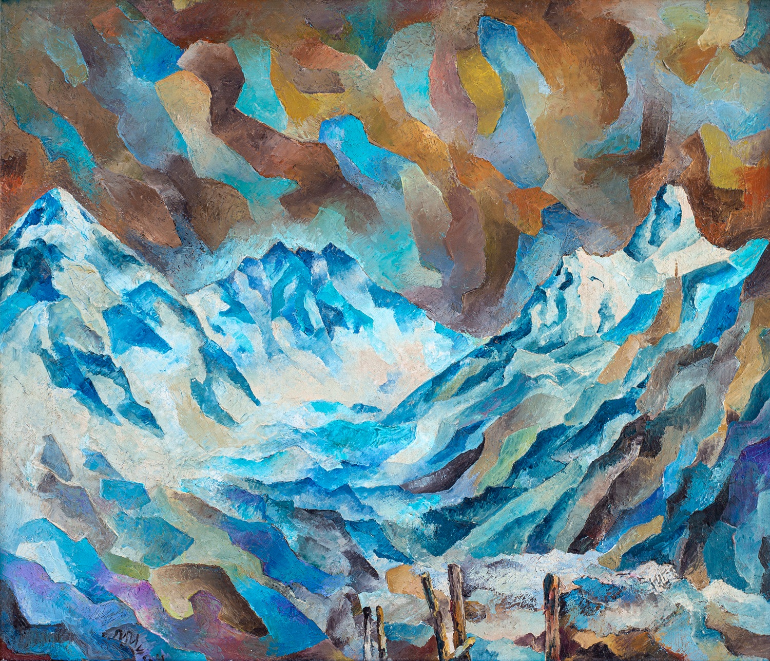 "Еверест", 1984 г. - картина на Любомир Попйорданов
