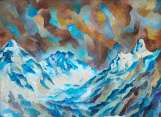 "Еверест", 1984 г. - картина на Любомир Попйорданов