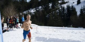 Йозеф Шалек - рекорд на босо бягане на лед