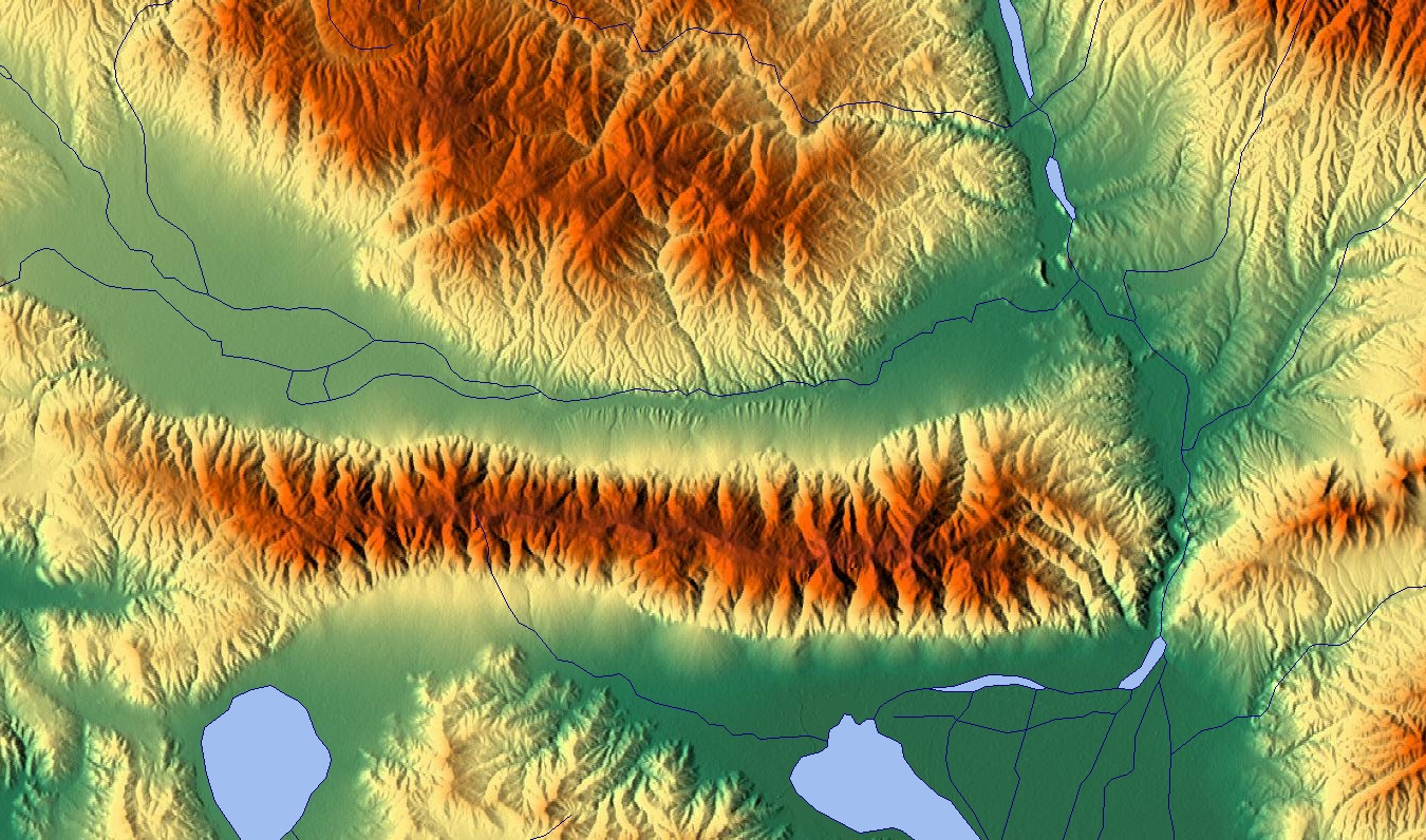 Физическа карта на Беласица. На север планината Огражден, на северозапад Струмишкото, на североизток Петричкото поле, на юг Круша планина, на югозапад Дойранското, а на югоизток Бутковското езеро и Сярското поле