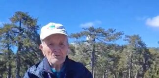 Доц. Сандю Бешев, на 90 години, на връх Олимп, Кипър
