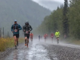 Спортфест Хибини, бягане в лоши условия