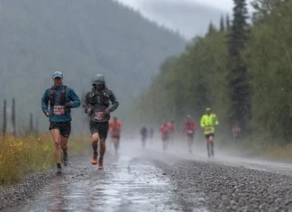 Спортфест Хибини, бягане в лоши условия