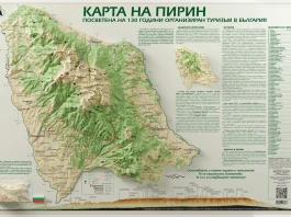 Новата детайлна карта на Пирин с триизмерен релеф