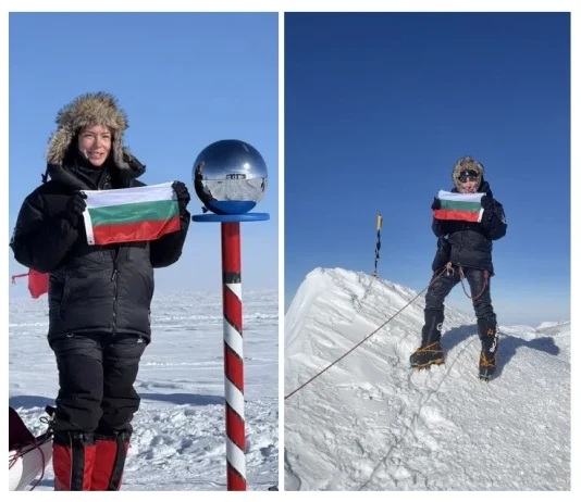 Мариета Георгиева на Южния полюс
