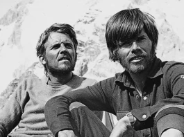 Първото алпийско изкачване на осемхилядник: Гашербрум I (8 080 м) Петер Хабелер и Райнхолд Меснер